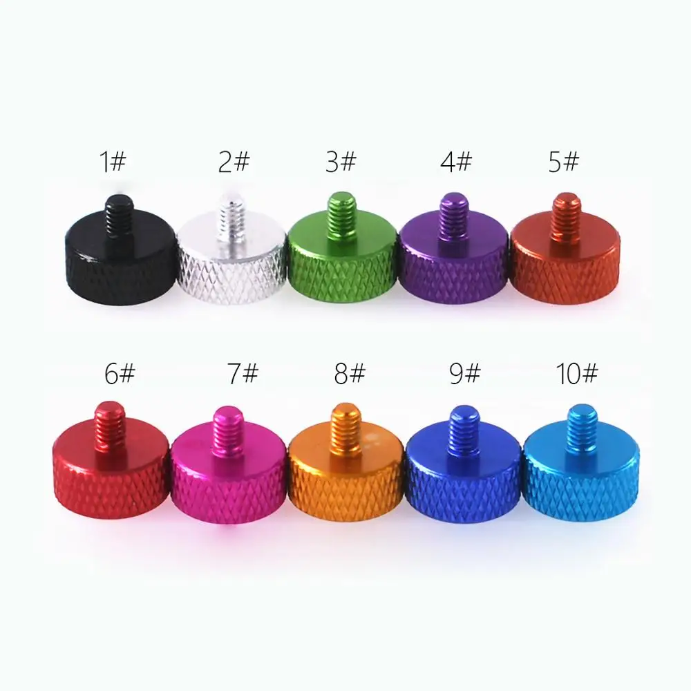 M3.5 M4 Knurled Thumbสกรูอลูมิเนียมแบนหัวสกรู,ความยาว 4.5 มม.-25 มม.,สีสันสกรูสำหรับกรณีคอมพิวเตอร์