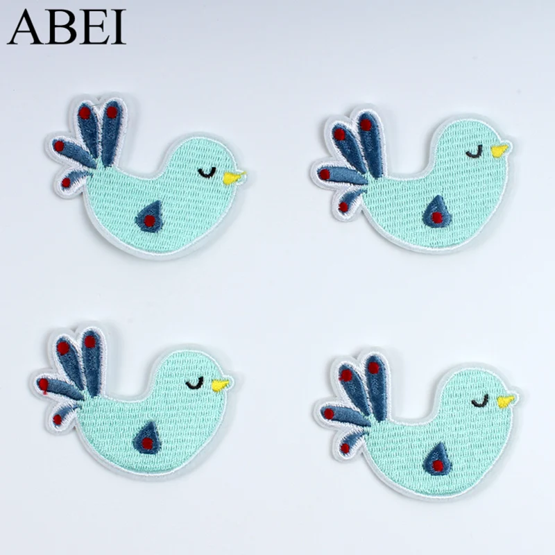 10pcs Cartoon Birds Patch Iron On Sew On Animal Stickers DIY Apparel Repair Badge Farbic Appliques for Jeans Backpack Coats