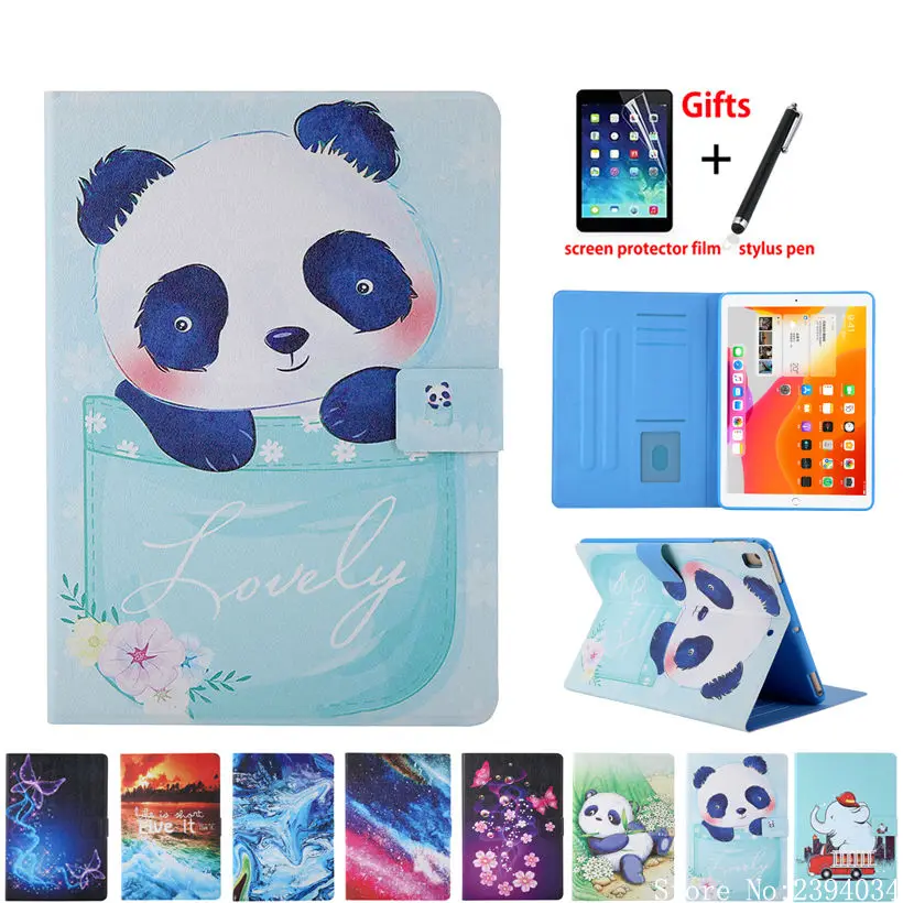 

Case For iPad 10.2 2019 7th Generation Cover For iPad Pro 10.5 Air 3 2019 Funda Tablet Cute Painted Flip Stand Shell Capa +Gift