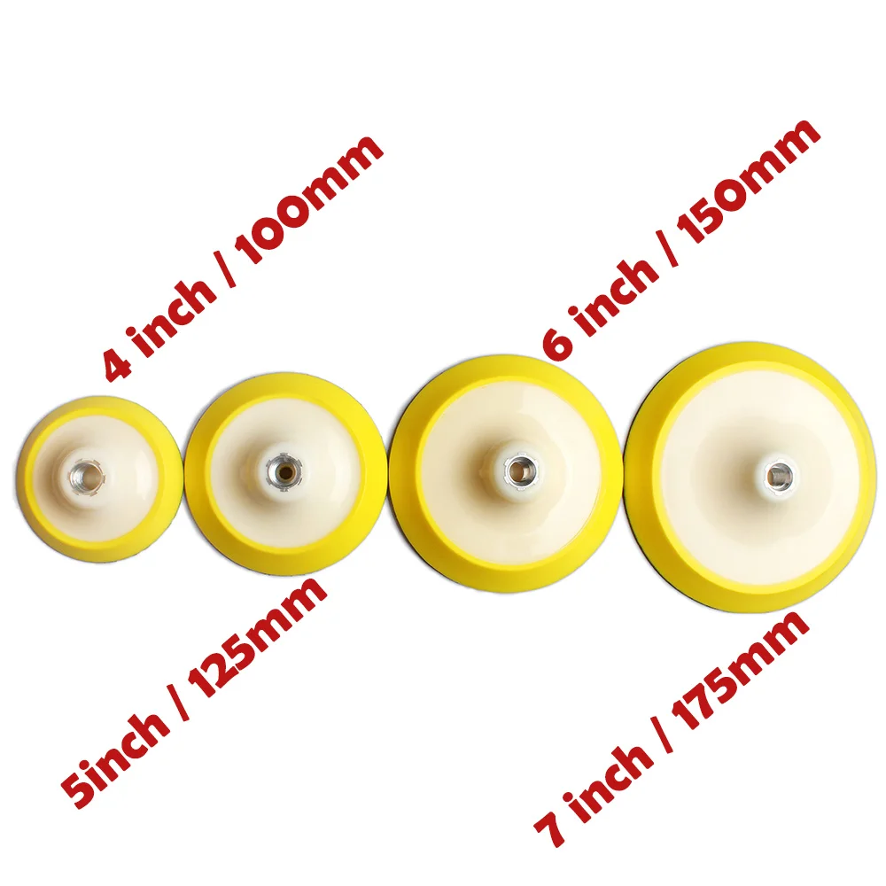 1/2/3/4/5/6/7" Plastic Backing Pad Car Wax Sanding Pad Hook Loop Sander Backer Plate For Angle Grinder Dual Action Car Polishing