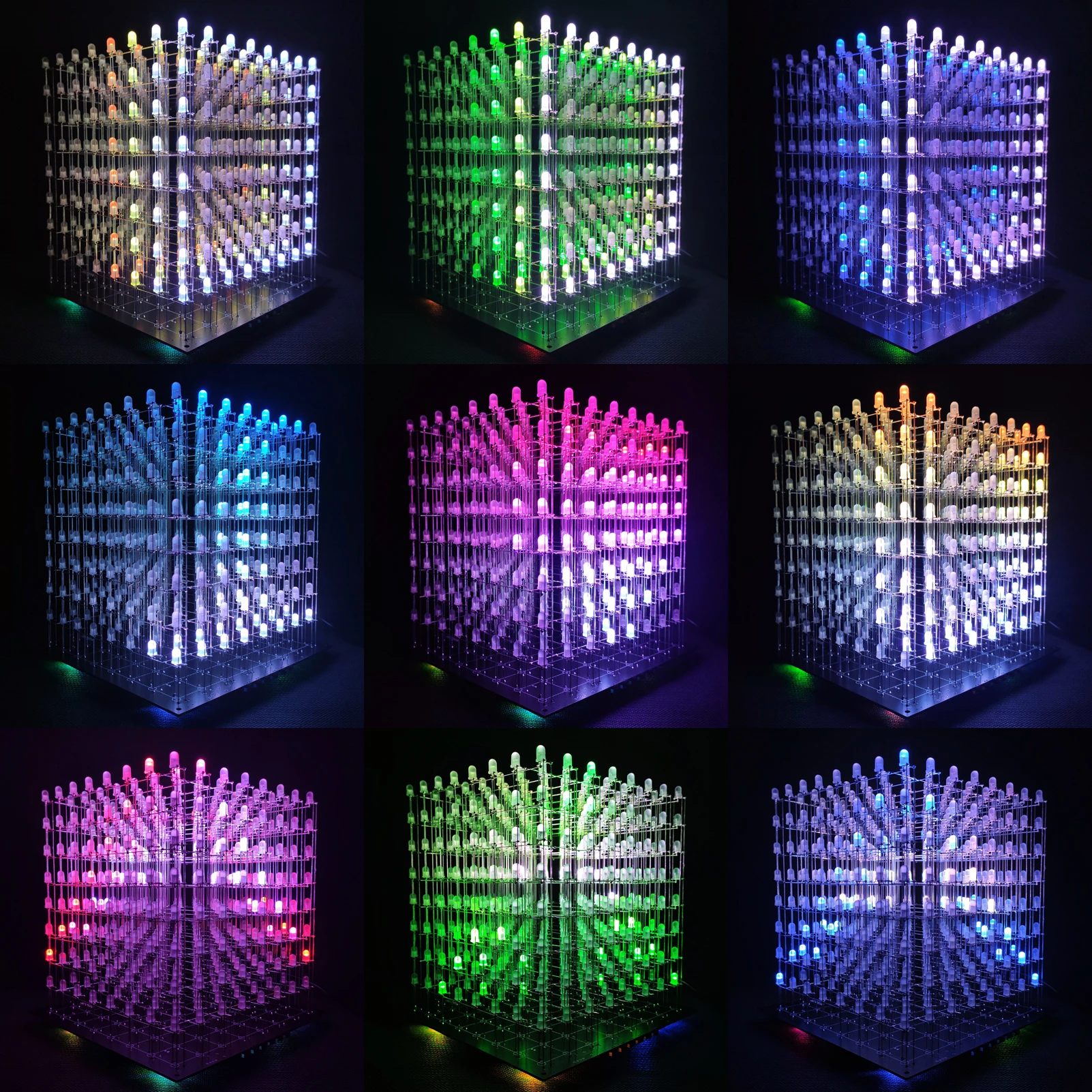 ICubeSmart-Kit de cube LED 3D8RGB, document complet, 8x8x8, kits électroniques de bricolage