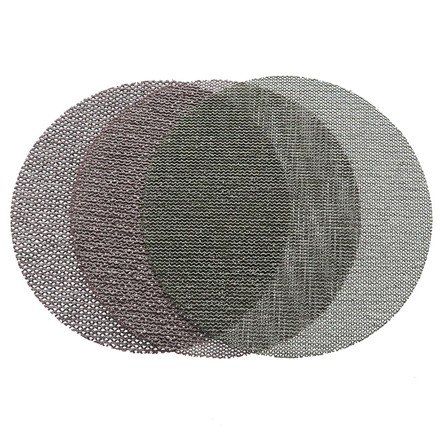5-20Pcs 3 "6" Mesh Debu Abrasif Gratis Anti-Blocking Hook & Loop Kering amplas Cakram Bulat Amplas 80 Sampai 240 Grit