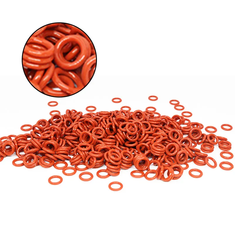 10PCS/lot Red Silicon Ring Silicone O ring 1.5mm Thickness OD4/5/6/7/8/9/10/11/12/13mm Rubber O-Ring Seal Gasket Oring Washer