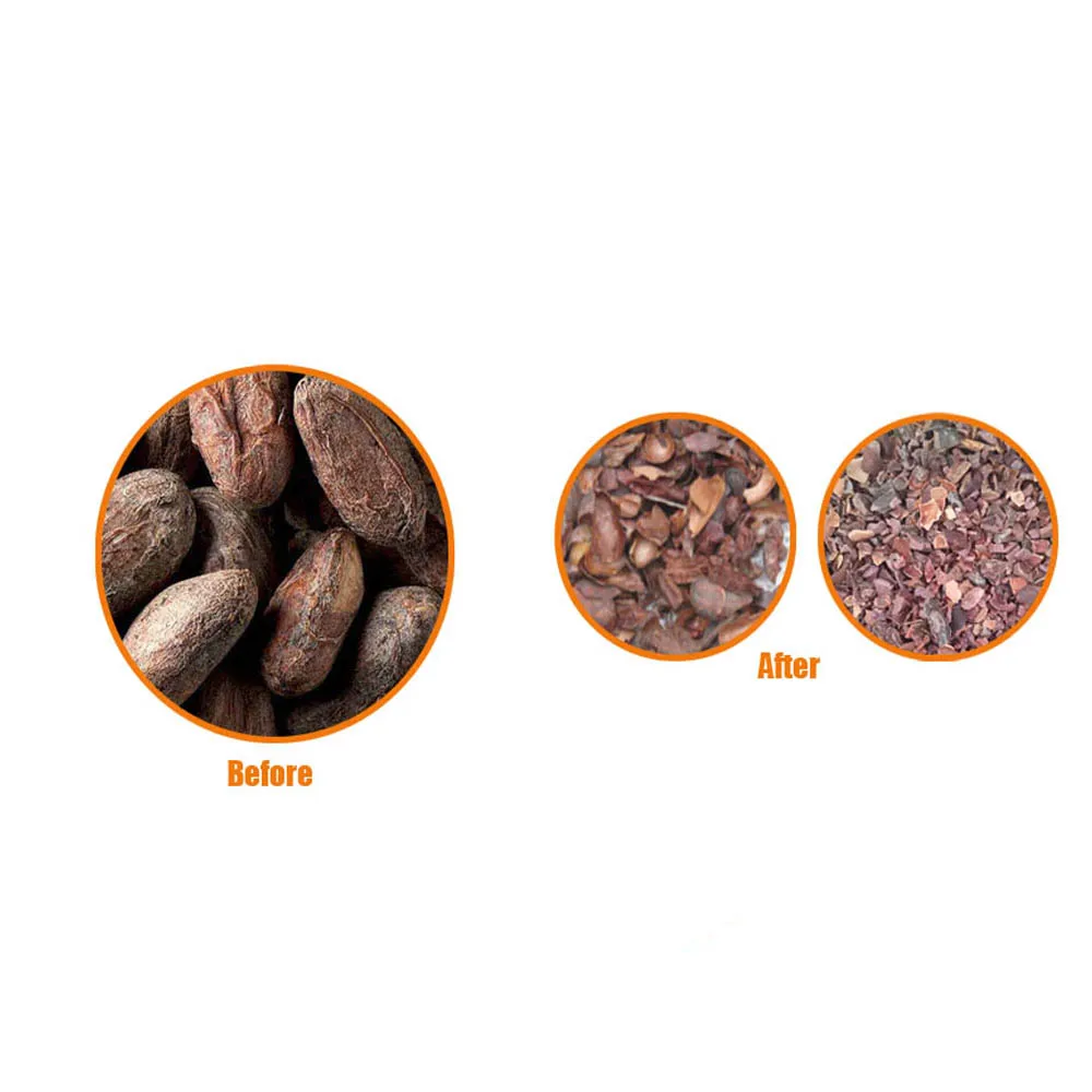 Máquina de descascar grânulos de chocolate 400 kg/h