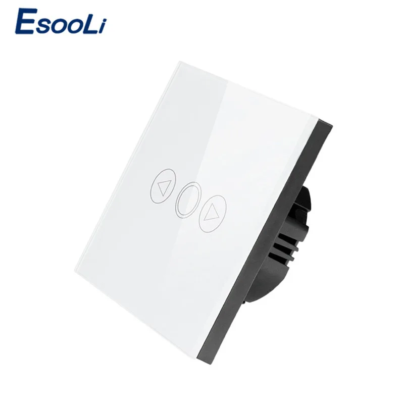 Esooli EU/UK Standard LED light Touch Switch Touch Sensor Wall Power Touch Screen power switch Glass Panel wireless switch 220v