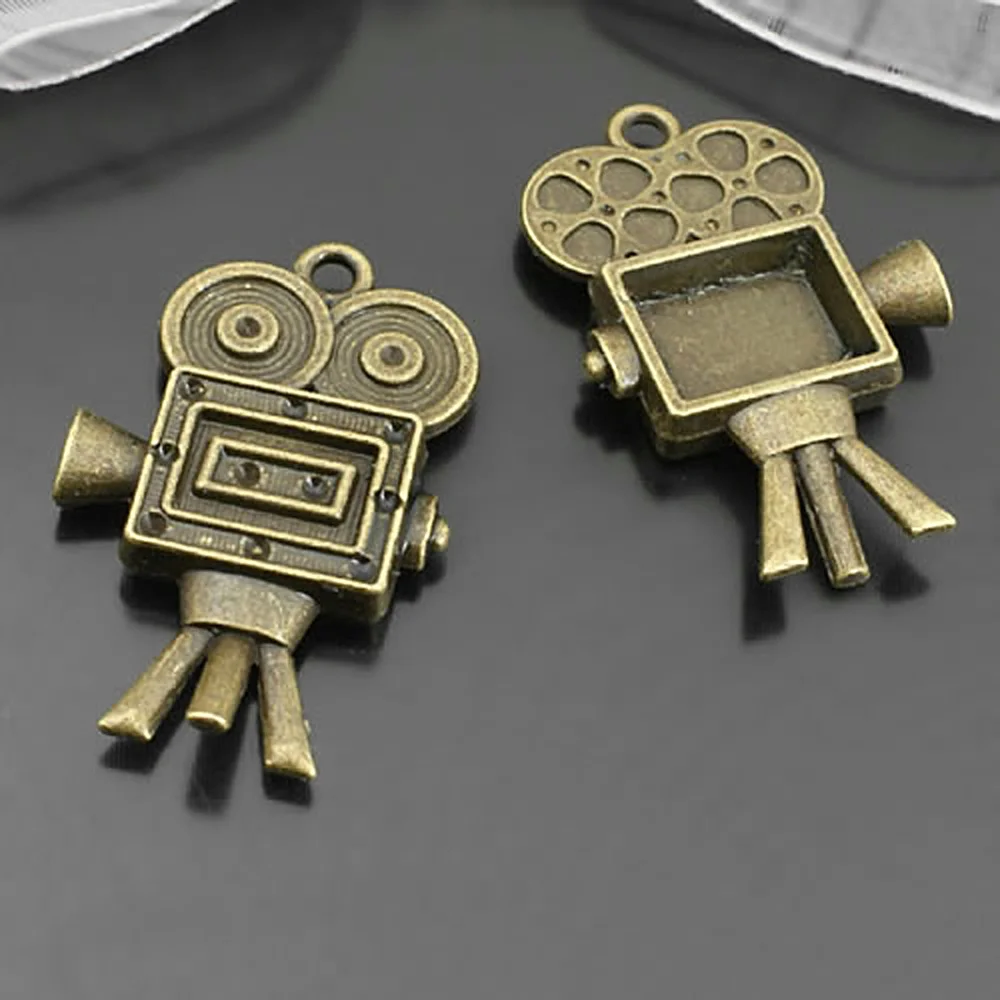 (B189)Zinc Alloy Camera Tapes Telescope Gramophone Telephone Microphone Earphone Mobile Video Player Charms Pendants