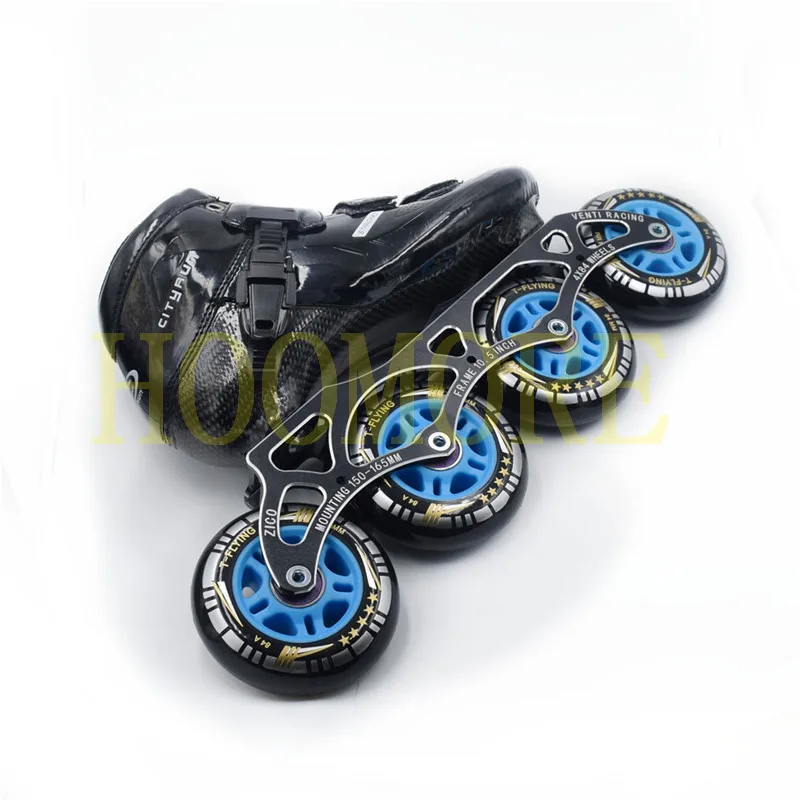 Kids Speed Skates Shoes 4X84mm skating frame 84mm 4 wheel CITYRUN Roller Carbon Fiber Speed Skates Patines for Boy Girl EU 30-36