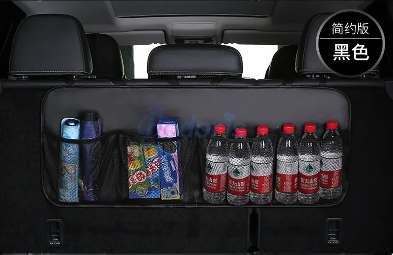 For Toyota Land Cruiser 200 FJ 100 J100 Rear Trunk Seat Back Storage Bag Luggage Nets Hook & Loop Car Organizer Accessories