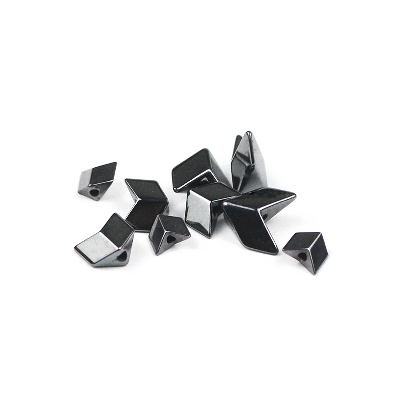 WLYeeS Triangle pointer Arrows Black Hematite beads Natural Stone Spacer Loose beads for DIY Jewelry Necklace bracelet Making 15