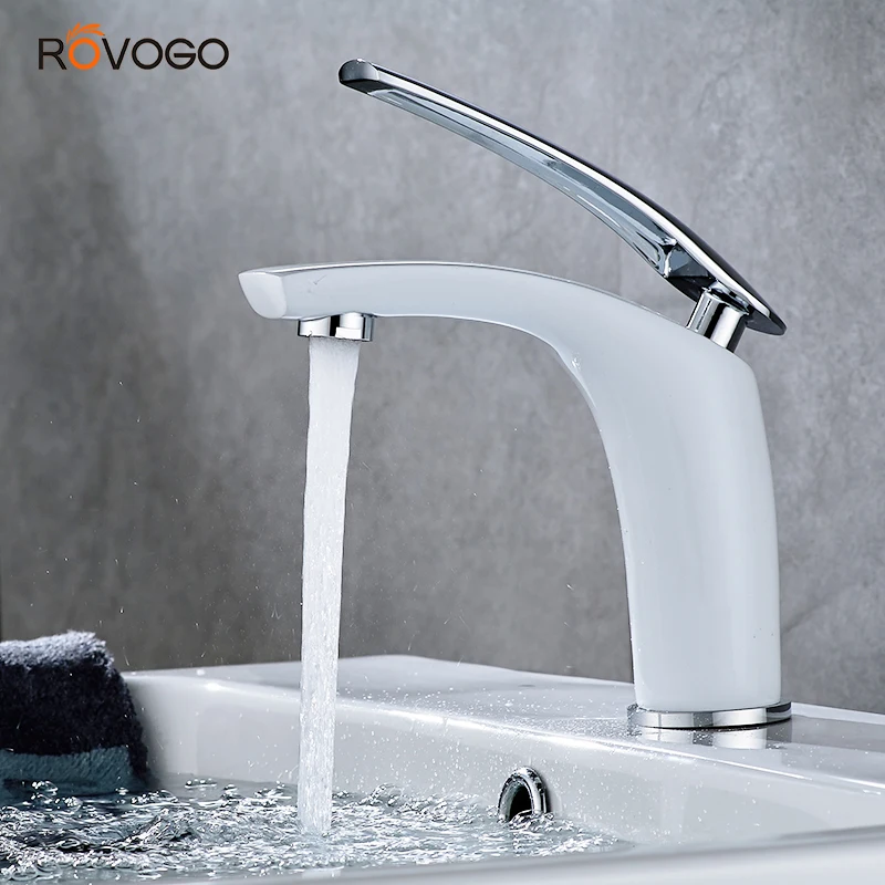 rovogo torneira para lavatorio uma haste porta agua misturador de latao solido 01