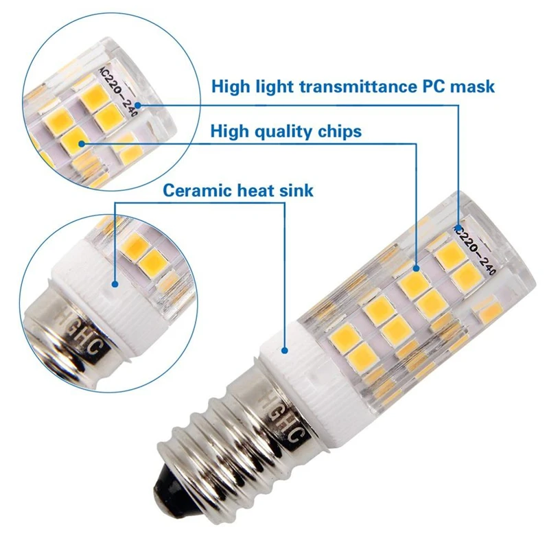 Mini lâmpada de milho LED, lâmpada cerâmica, substituir o holofote de halogênio, 3W, 5W, 7W, 9W, 12W, 220V, 3000k, 4000k, 6500k, E14