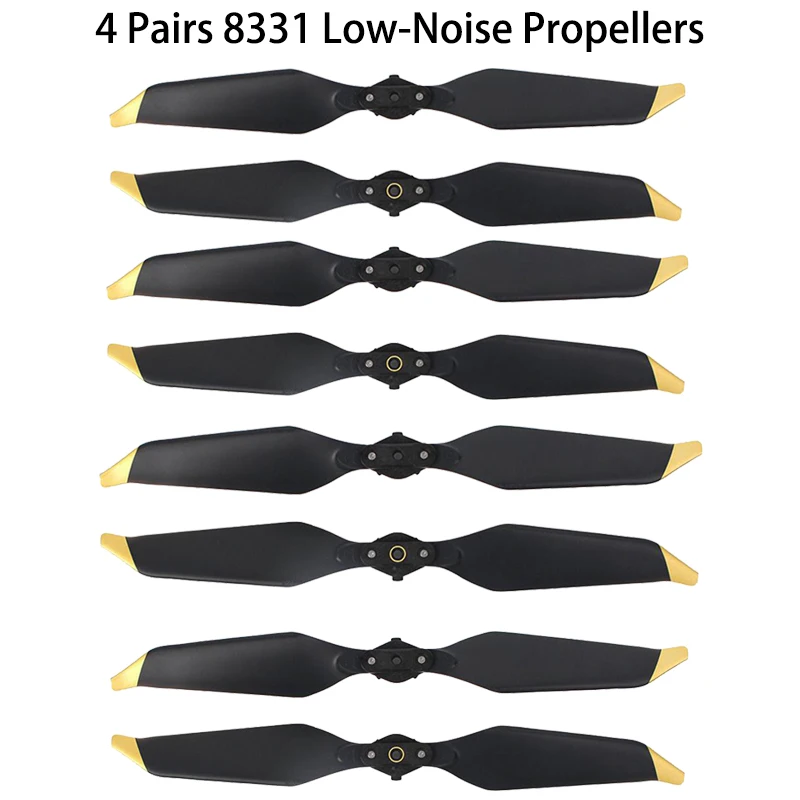 4 Pairs 8PC 8331 Low Noise Quick-Release Propellers For DJI Mavic Pro /Platinum  (Golden/Silver ) for Mavic Pro Accessories