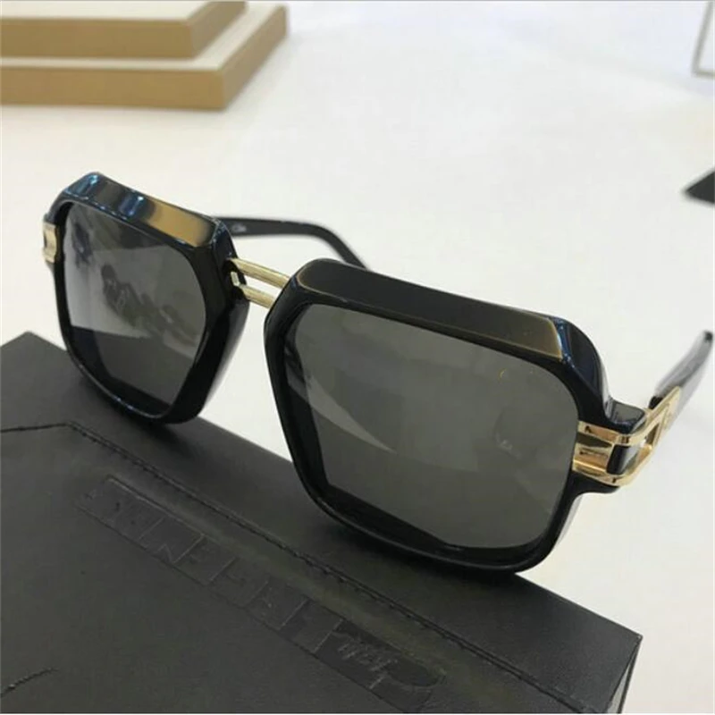 

Black metal sunglasses woman Unisex square shade glasses Brand luxury glasses color changing mirror MOD6004