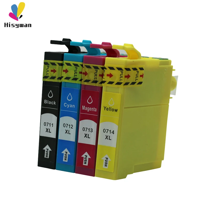 Hisywan T0711 New Compatible Ink cartridge For Epson 0711 Printer Stylus D78 D92 D120 DX4000 DX4050 DX4400 DX4450 DX5000 DX5050