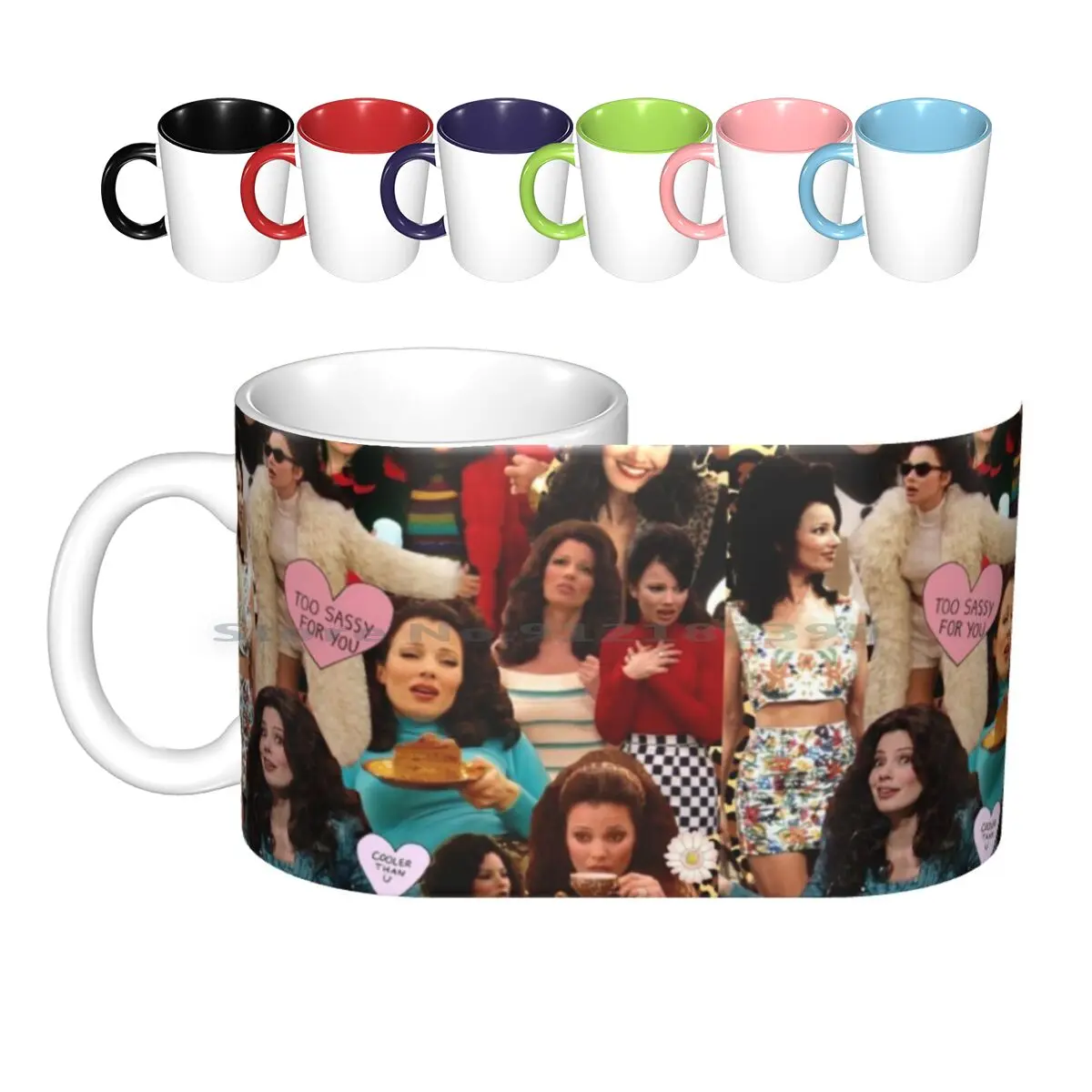 Fine Fran Ceramic Mugs Coffee Cups Milk Tea Mug Fine Fran Fran Drescher The Nanny Nanny Collage Grandma Yetta Sylvia Fine 90s