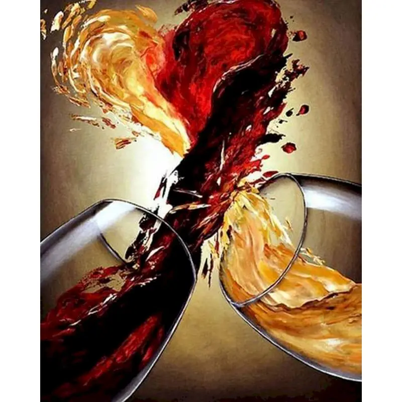 DIY Painting By Numbers Abstract Wine Fruit Acrylic Painting Modern Pictures Coloring Paint By Numbers Home Decor For Art Gift