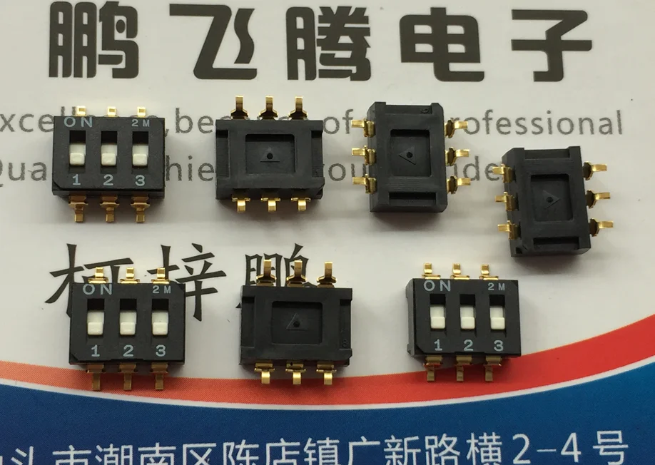 1PCS  Original Japanese COPAL CFS-0301TB SMD dial code switch 3-bit flat dial coding 2.54mm spacing