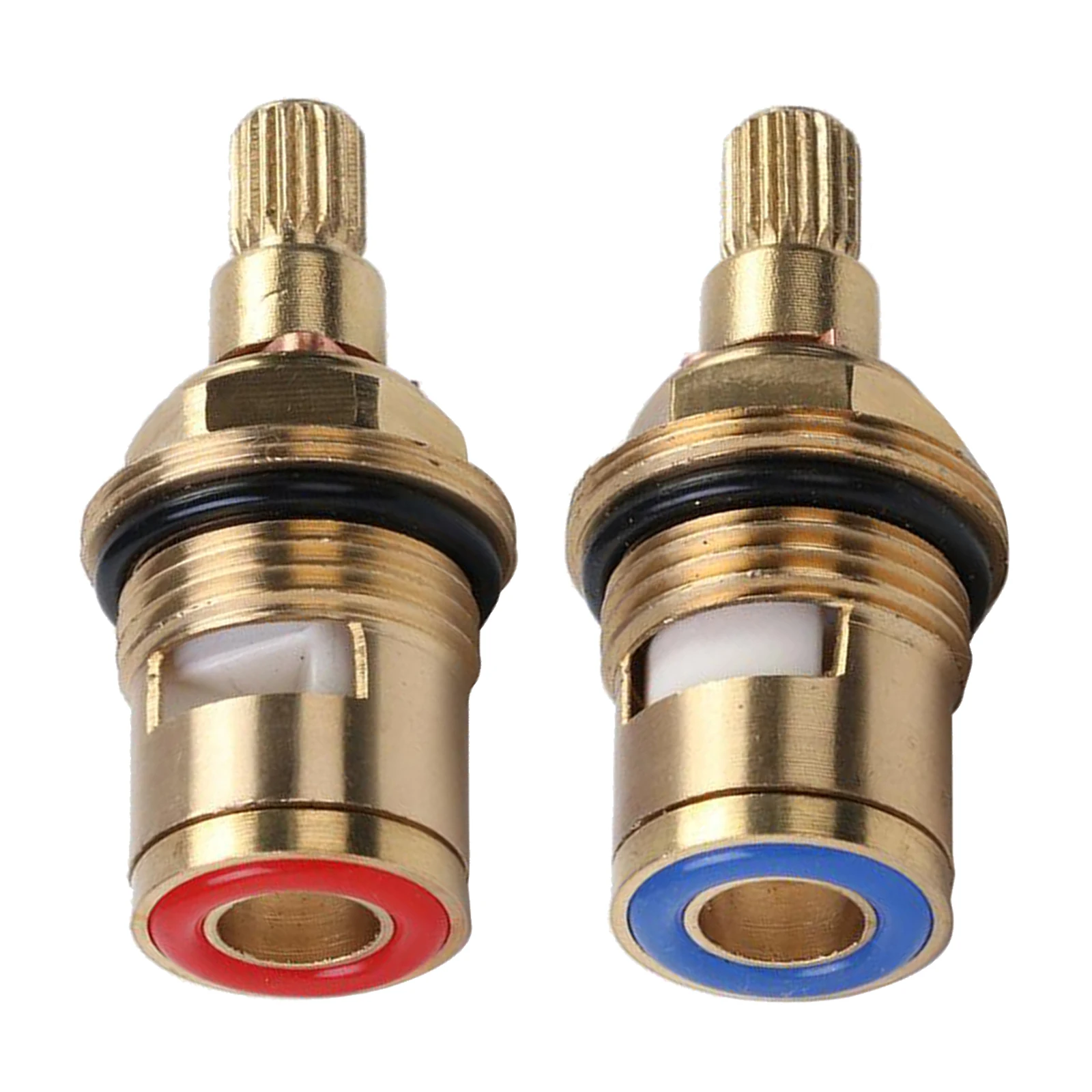 Universal Replacement Tap Valves Brass Ceramic Disc Cartridge Inner Faucet Valve for Bathroom, Clockwise or Anti-clockwise