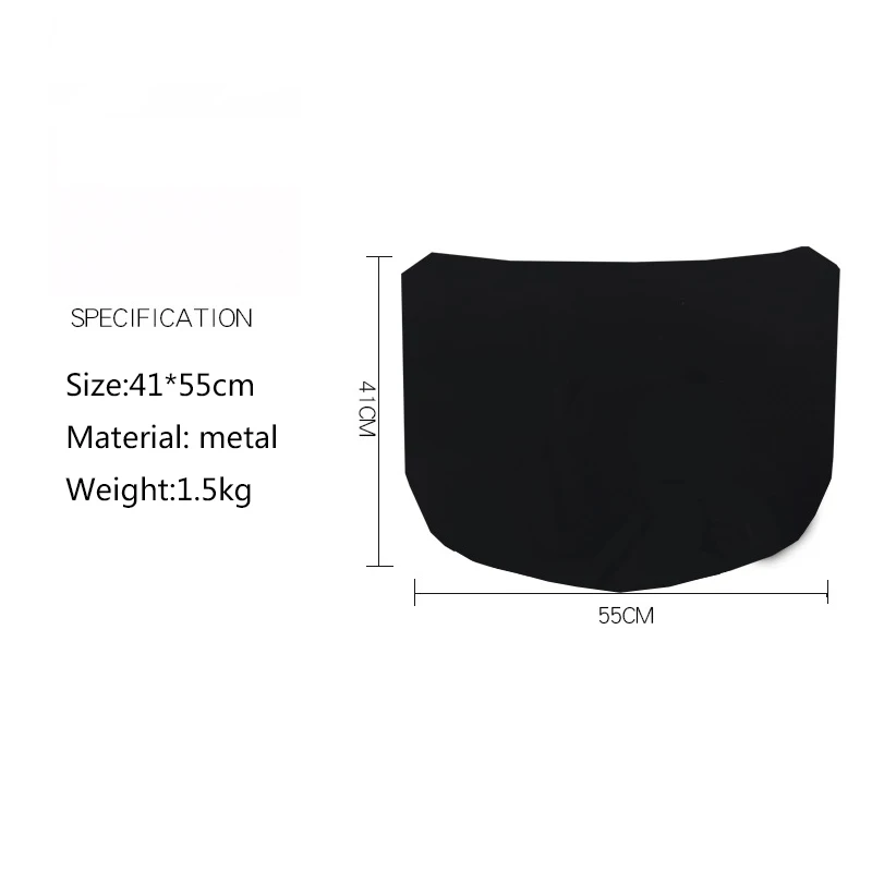 Black 55*41cm Metal Glossy Surface Miniature Hood Vehicle/Trunk Bonnet Vinyl Wraps Display Show Model MO-179E-1