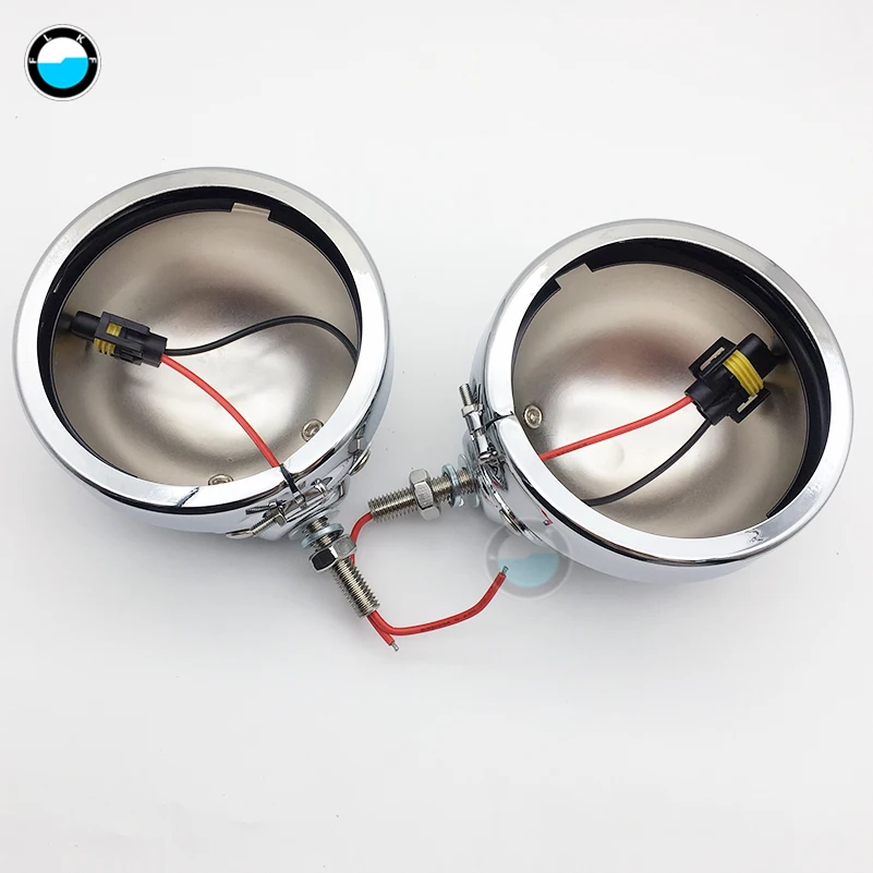 Motorcycle accessories 4.5 inch Housing Bracket Mount Ring bucket For Fog Passing Light Lamp Motorcycle Touring Electra .