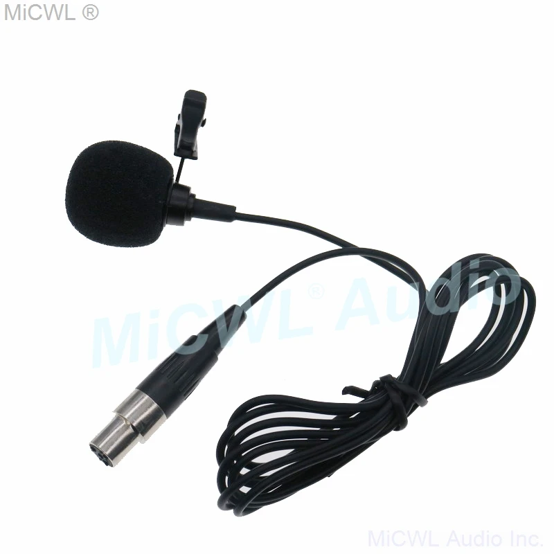 SLXD Tie Clip Cardioid Lavalier Microphone for Shure SLX ULX PGX BodyPack TA4F mini Lapel Mic