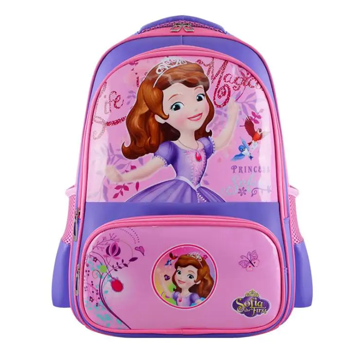 Impermeável Sofia Schoolbag para crianças, Jardim de Infância Princesa School Bag, Mochila Adolescente