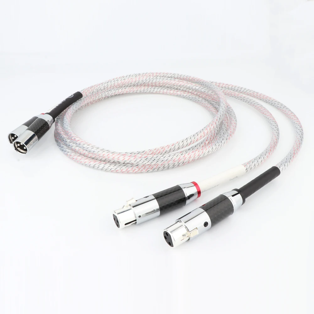 X438 Nordost Valhalla Interconnect Signal Cable  with Black Carbon Fiber XLR Female To Male Audio Balanced Connector XLR Cable