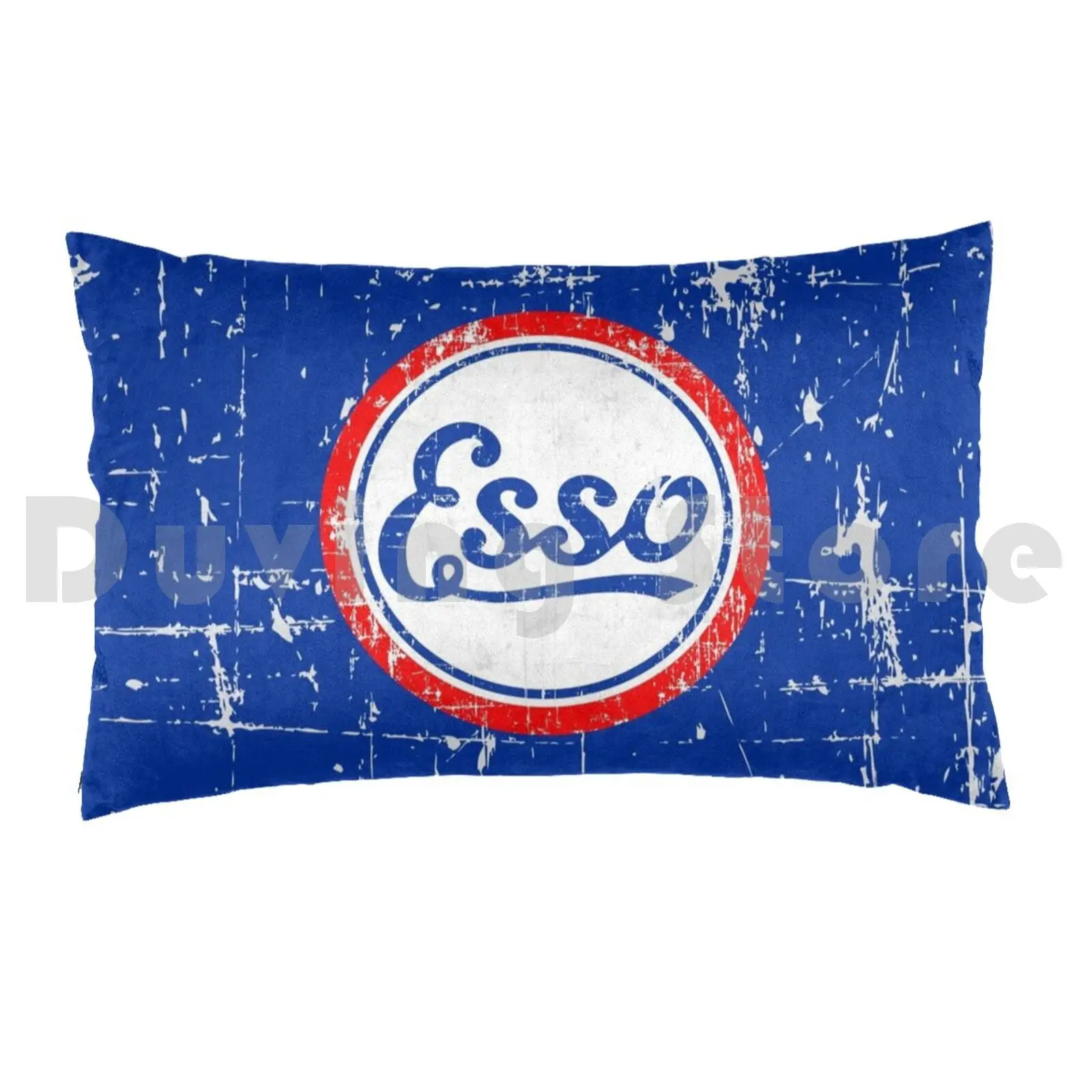 Esso Vintage Scratch Pillow Case DIY 50*70 Texas Tea Motor Oil Texaco Esso Gas Memorabilia American Vintage