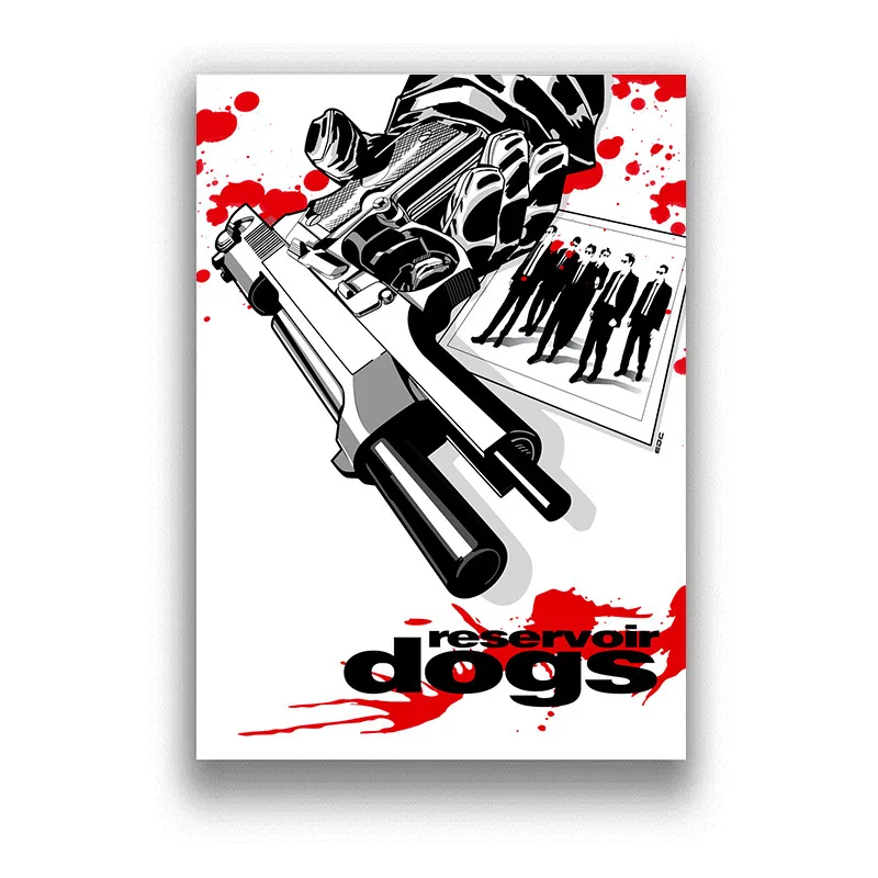 Quentin Tarantino movie White Coated Paper poster Reservoir Dogs print home decor wall painting retro poster