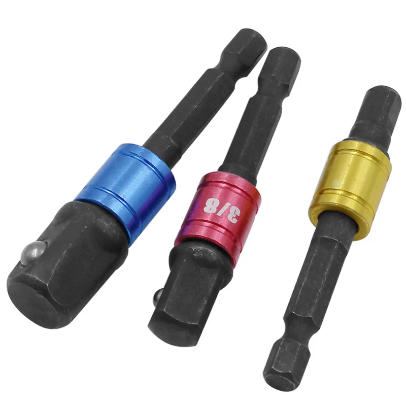 3 pz/set hex maniglia testa quadrata asta di prolunga presa di collegamento del manicotto asta esagonale universale di collegamento asta