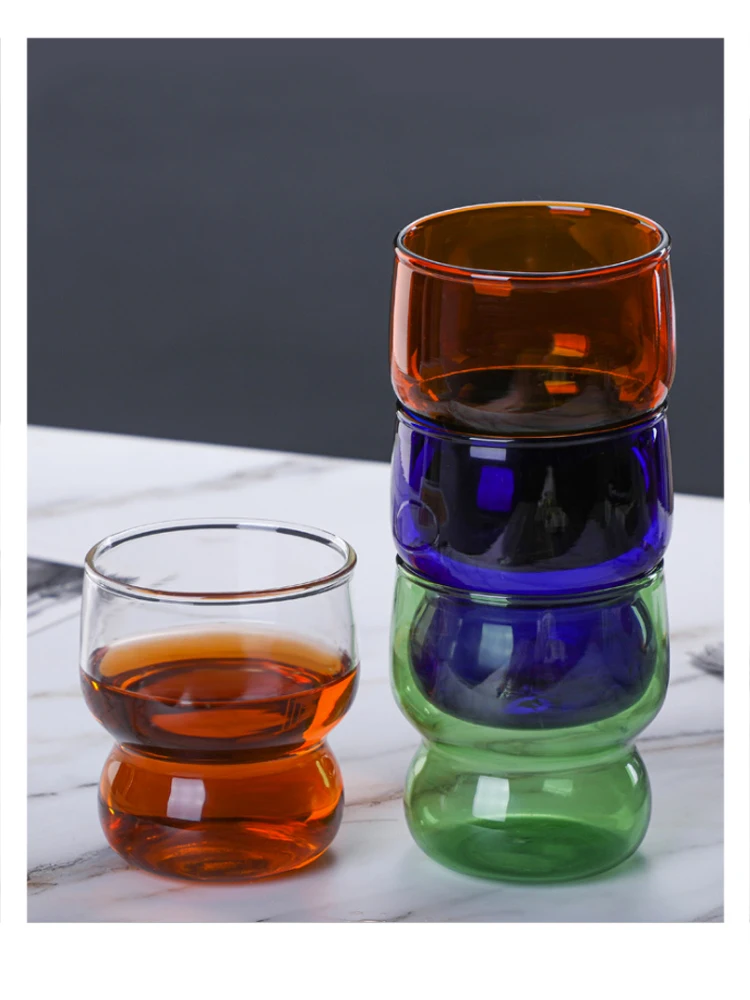 Glass Cup Cute Juice Milk Coffee Mug Vasos Tazas Caneca Bubble Tea Cups Copo Tasse Xicara Copas De Cristal Bardak Colorful Kubek