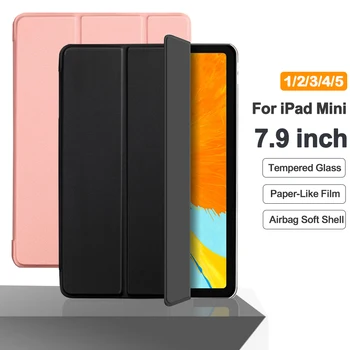 Funda PU 가죽 스마트 커버, 플립 태블릿 케이스, iPad Mini 4 5 6 7.9 8.3 A2124, iPad Mini 1 2 3 A1489 A1432 A1538 Folio Capa 