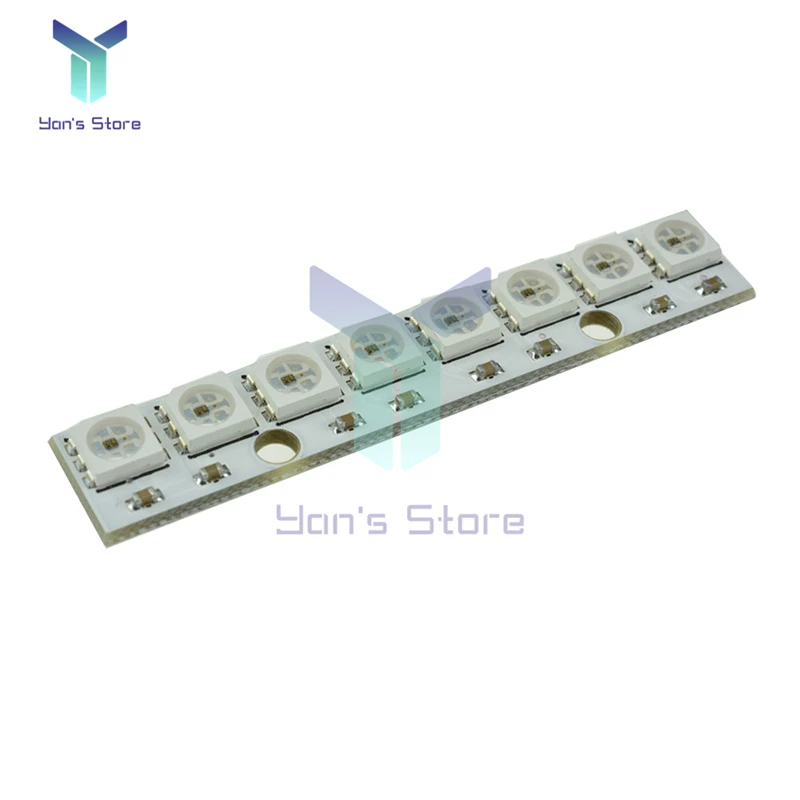 8 * 1Bit 8 Bits WS2812 WS 2811 5050 RGB Modul Panel Lampu LED 5V 8-Bit Pelangi Lampu LED Tepat untuk Arduino 8 Channel Lampu