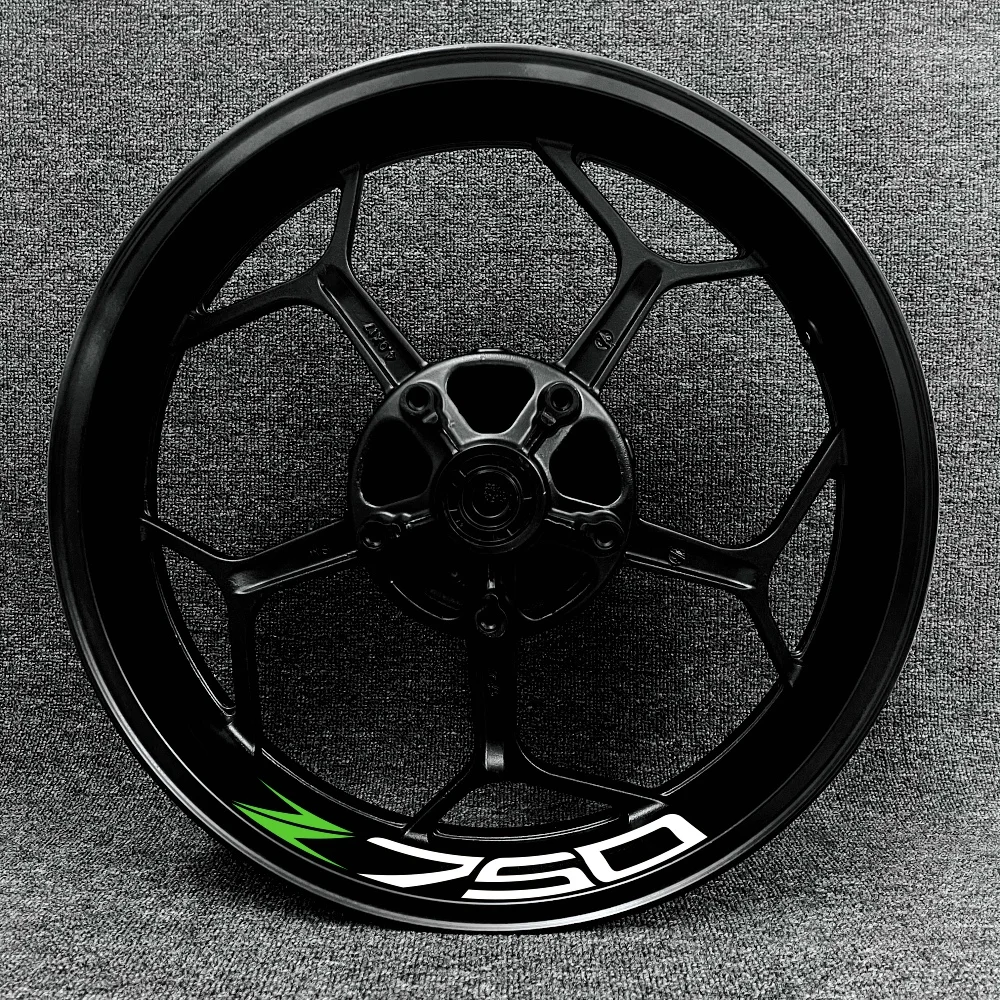 Full Set For Kawasaki Z750 Motorcycle Rim Logo Decal Decoration Inner And Outer Wheel Hub Waterproof High Reflective Stickers