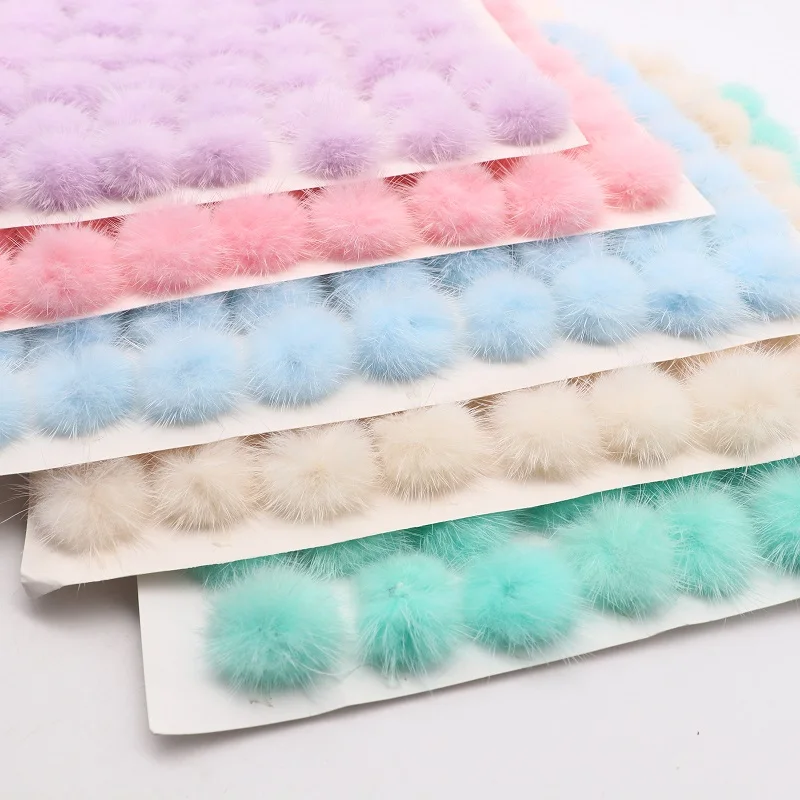 2.5cm 3cm Mink Pompom Pompom Ball Soft Mink Pompon DIY Material Earrings Accessories Decor Clothing Shoes Hats Supplies 10pcs