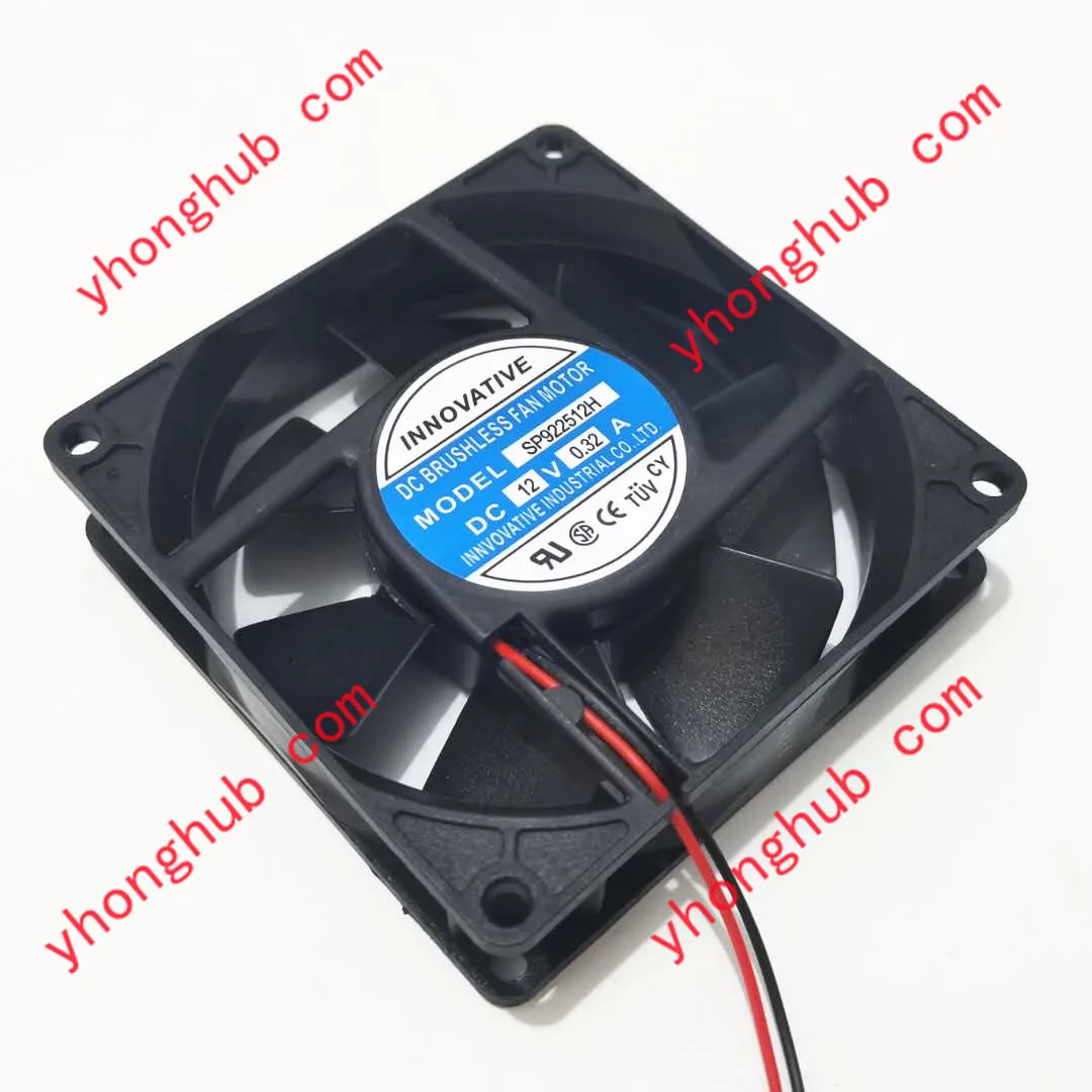 

INNOVATIVE SP922512H DC 12V 0.32A 2-Wire 92x92x25mm Server Cooling Fan