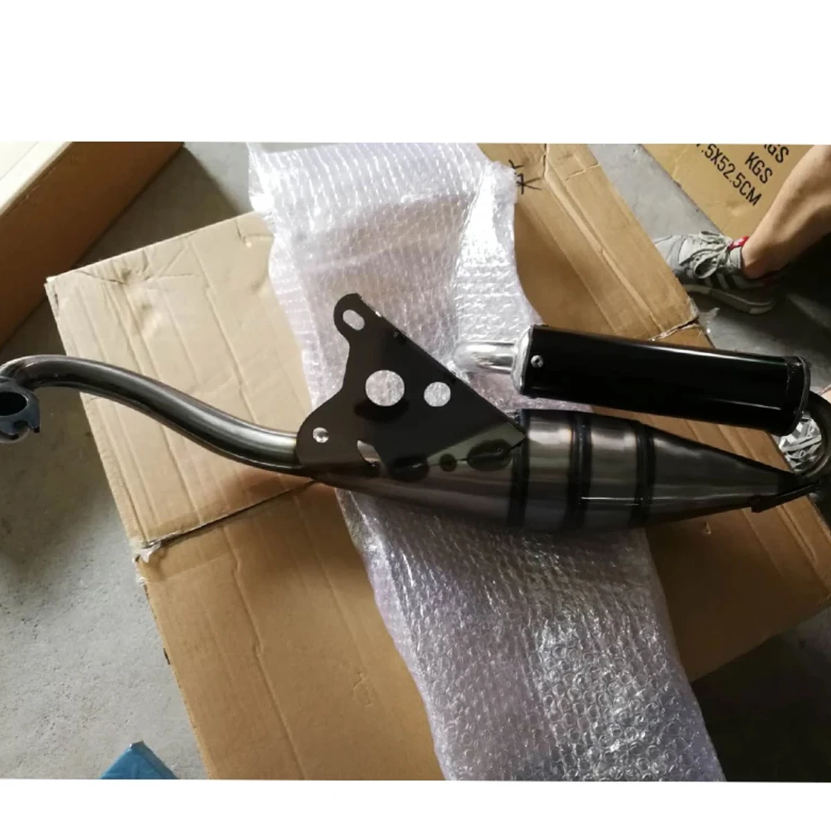 Silenciador De Escape Azul Para Scooter 50cc Con Motor 1E40QMB O 1PE40QMB – Universal