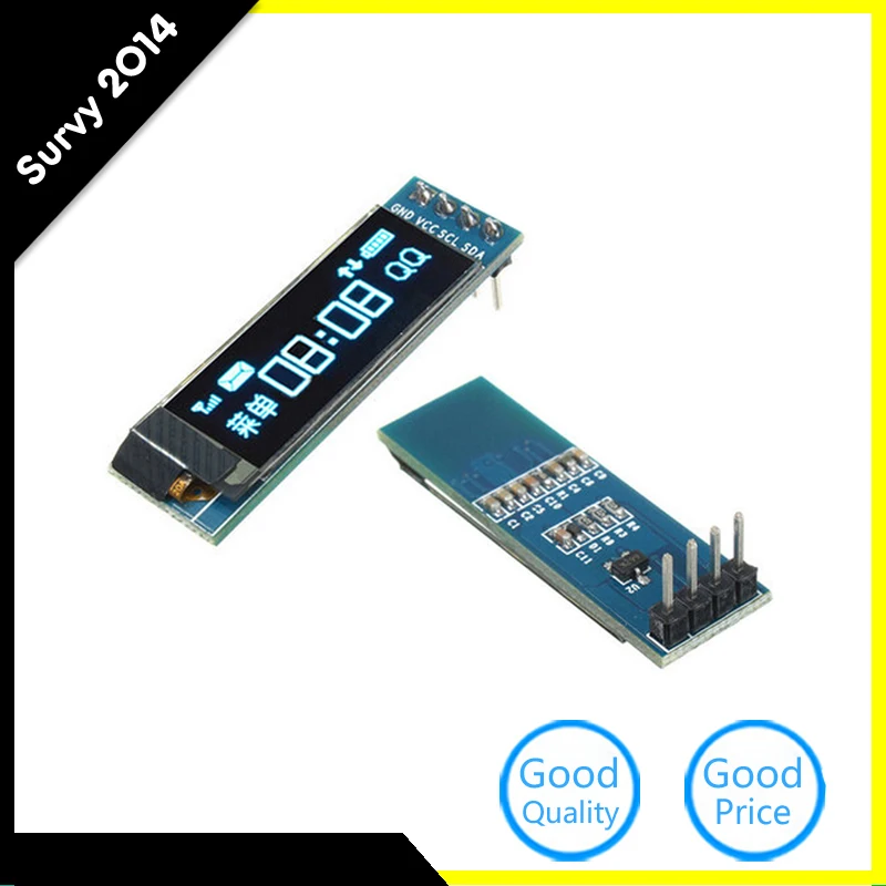 

0.91 Inch 128x32 IIC I2C Blue OLED LCD Display Module diy electronics