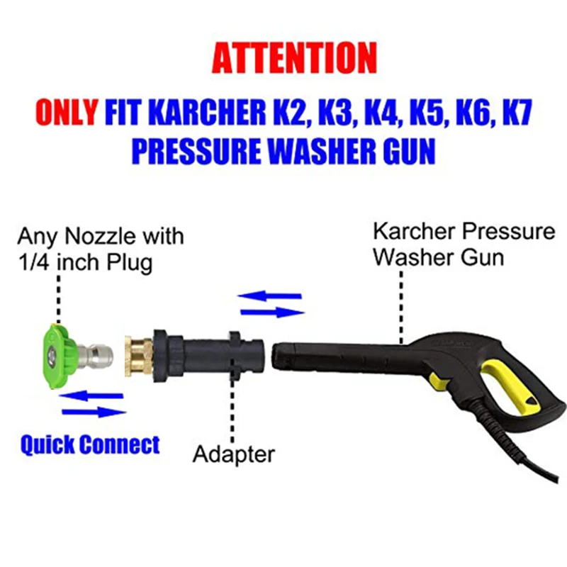 High Pressure Washer For karcher k2 k3 k4 k5 k6 k7 karcher accessories karcher adapter ​Nozzle For Spray Gun  Washing Machin