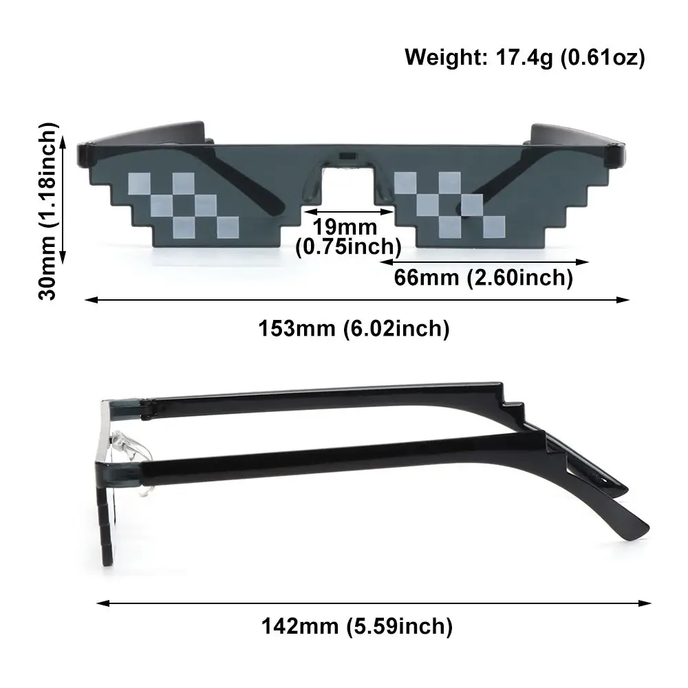 Подарок на день рождения/Искусственные мужские и женские геймерские солнцезащитные очки-роботы пиксельные мозаичные солнцезащитные очки