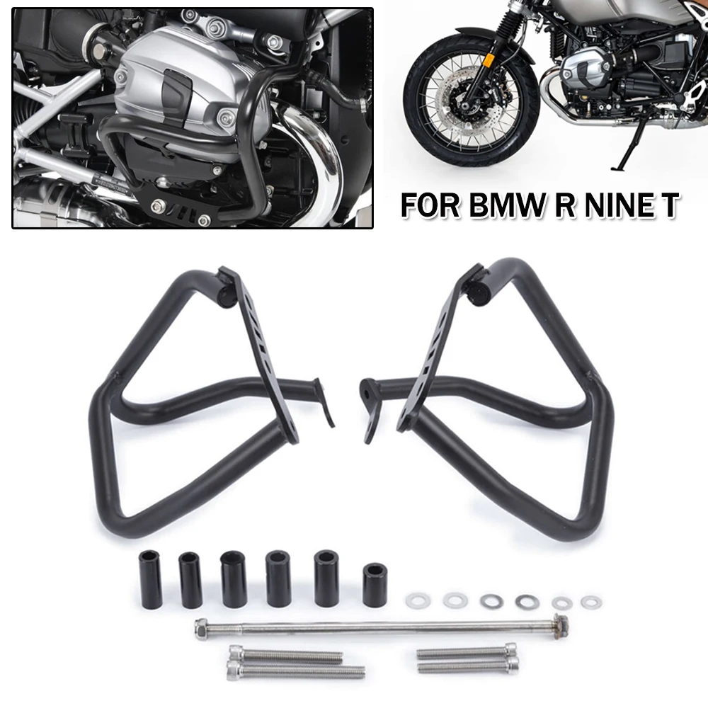 

Motorcycle Crash Bars Frame Engine Guard Protector Slider Bumper For BMW RNINET R9T Racer Scrambler Pure Urban 2014-19 2020 2021