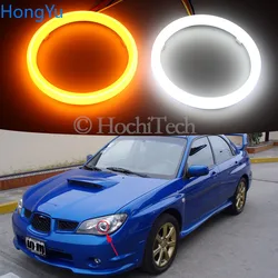 for Subaru Impreza 2006 2007 Cotton Switchback LED Dual Color Angel Eye White Amber turn signal light