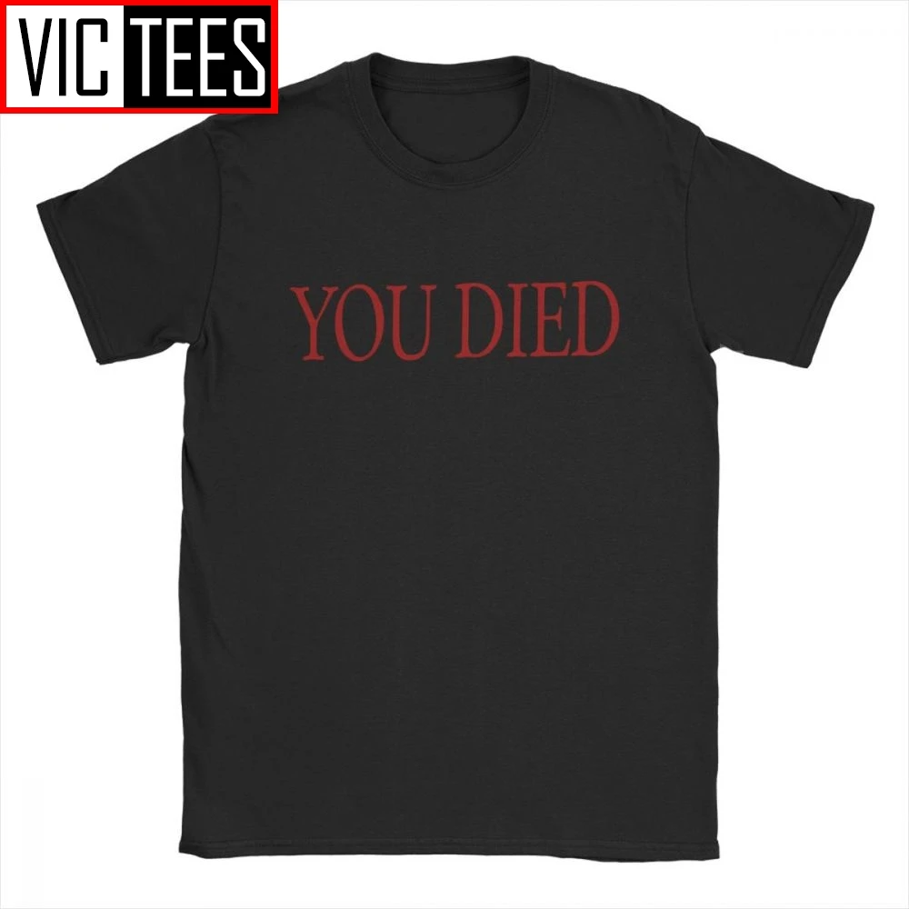 You Died Dark Souls Tshirt Men Praise The Sun Bloodborne Game Vintage Pure Cotton Round Neck T Shirt Unique