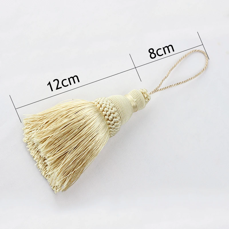 1Pc Tassel Hanging Rope Silk Tassel Trim Sewing Fringe Curtain Accessories Key Tassels for DIY Embellish Clothes Decoration