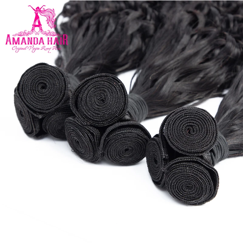 Amanda Double Drawn Hair Fumi Deep Curl brazylijski dziewiczy włosy Natural Color nieprzetworzone dziewicze włosy 100 g/sztuka Full End