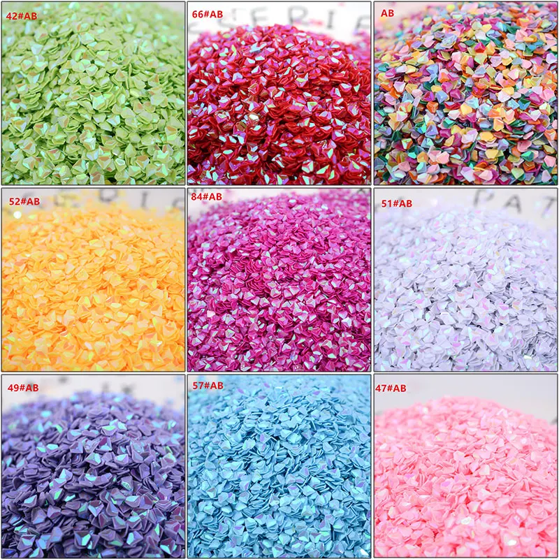 3D Diamond Shape Bulk Sequins Multicolor PVC Nail Art Accessories Wedding Dress Sewing Craft Clothes Decoration Dress Shoes DIY