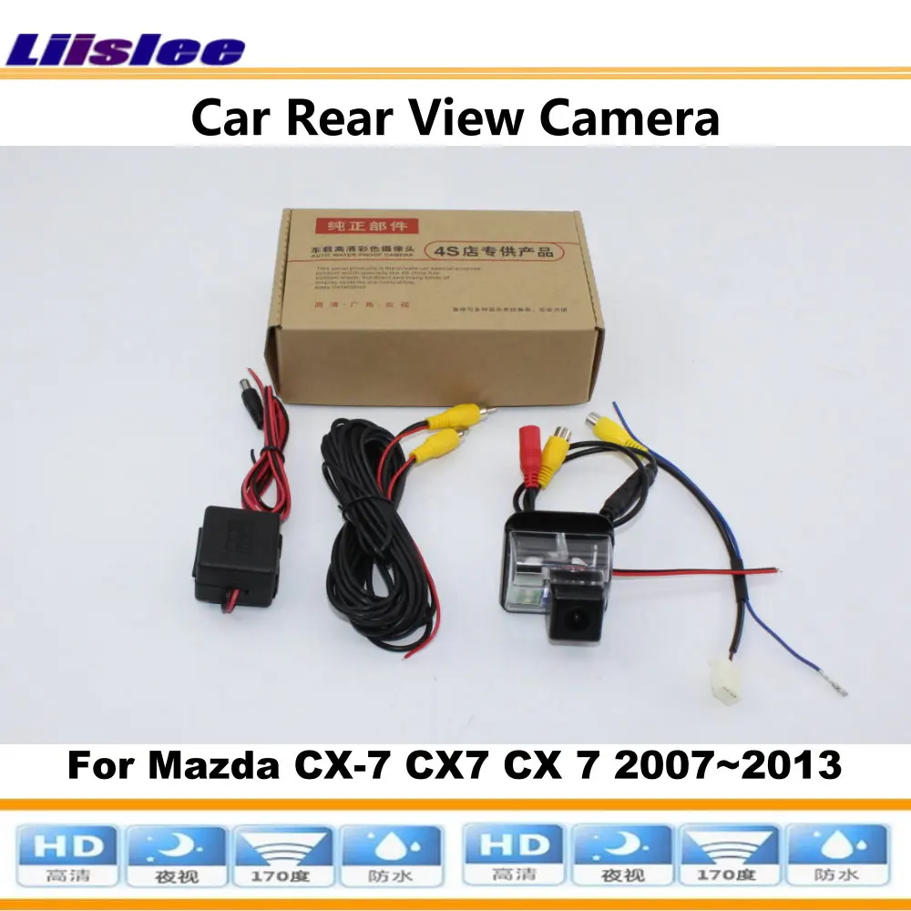 For Mazda CX-7 CX7 CX 7 2007-2013 Car Reverse Rearview Camera Vehicle Back HD CCD Night Vision CAM RCA Adapter Connector