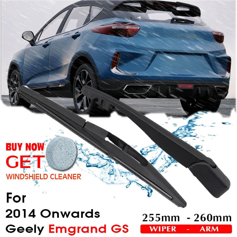 

Car Wiper Blade Rear Back Window Windscreen Windshield Wiper Auto Accessories For Geely Emgrand GS Hatchback 255mm 2014 Onwards