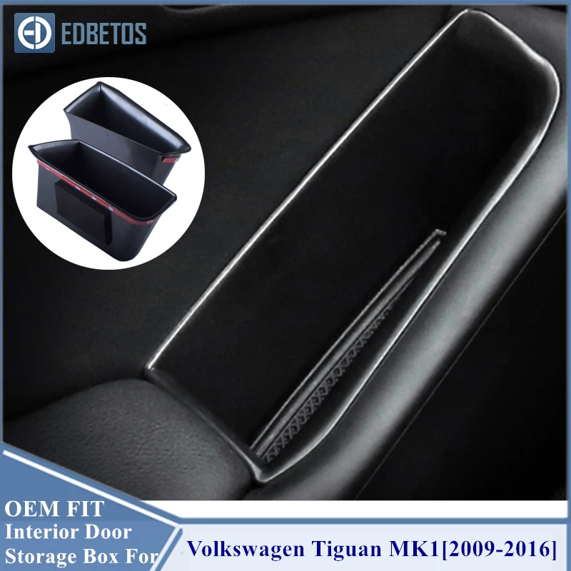 For Volkswagen VW Tiguan MK1 Accessorries Interior Door Storage Box ABS Storage Box 2009 2010 2011 2012 2013 2014 2015 2016