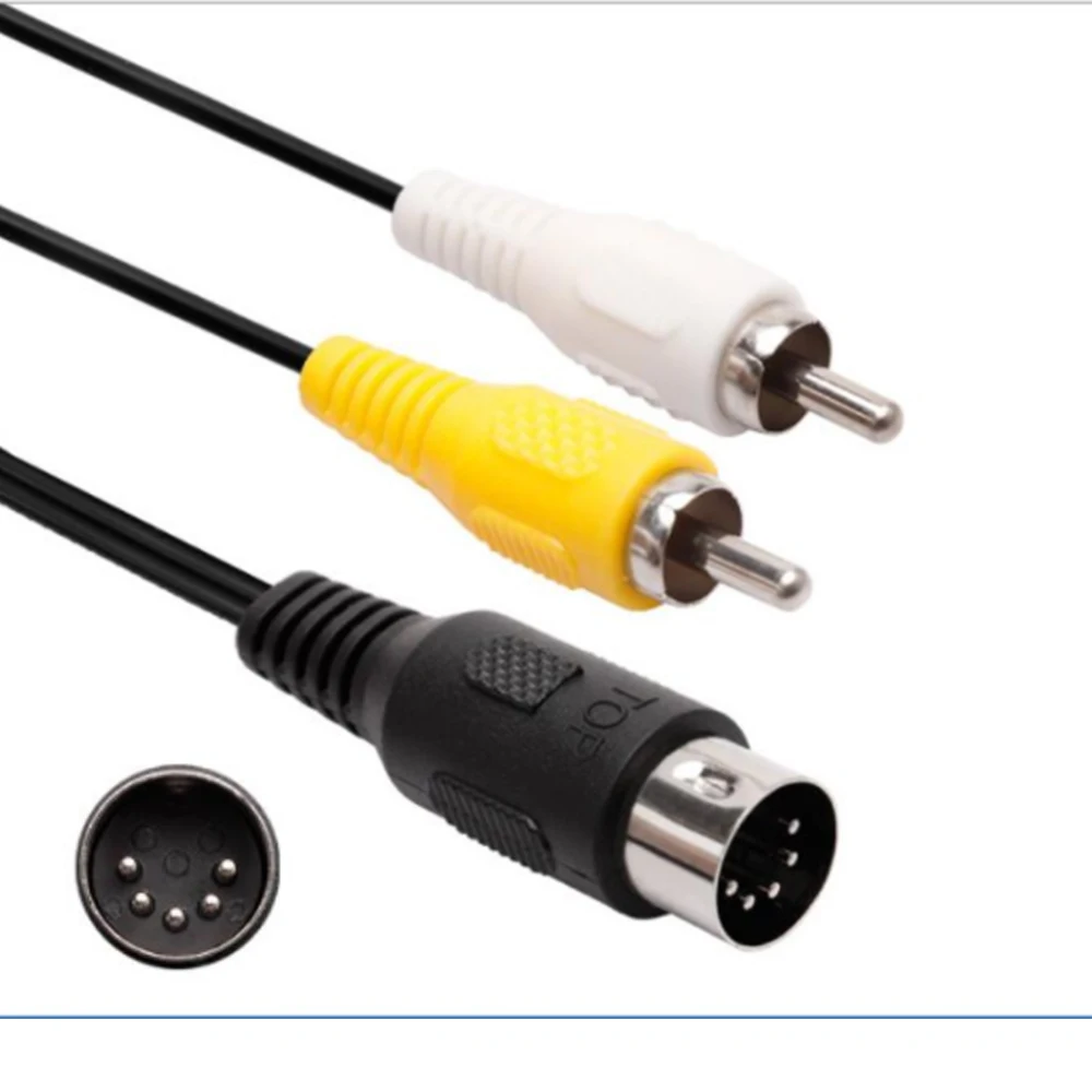 6FT 1.8 متر 5 دبوس لعبة الصوت والفيديو كابل AV لنموذج 1 MK-1601 سيجا نشأة 1 لعبة سيجا ميغادريف 1 ماستر نظام 1 ، سيجا نشأة 1